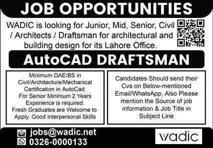 Autocad Draftsman Jobs In Lahore