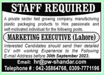 Marketing-Executive-Jobs-In-Lahore