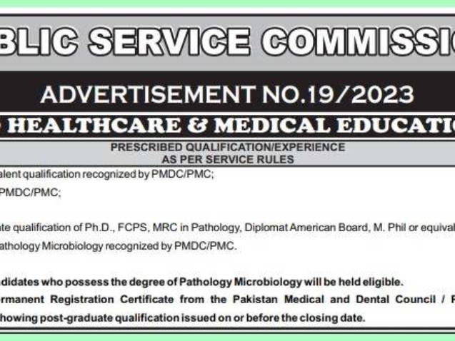 PPSC-Associate-Professor-Pathology-Jobs-Advertisement