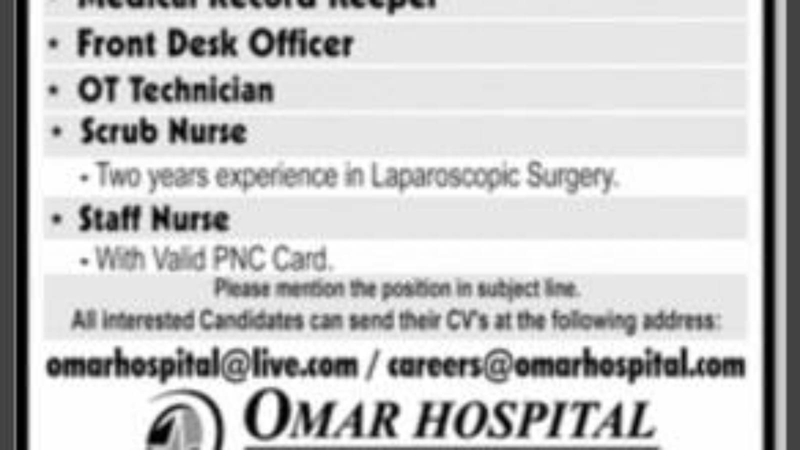 Private-Hospital-Jobs-In-Lahore