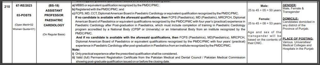 Punjab-Health-Department-Assistant-Professor-Jobs-Advertisement