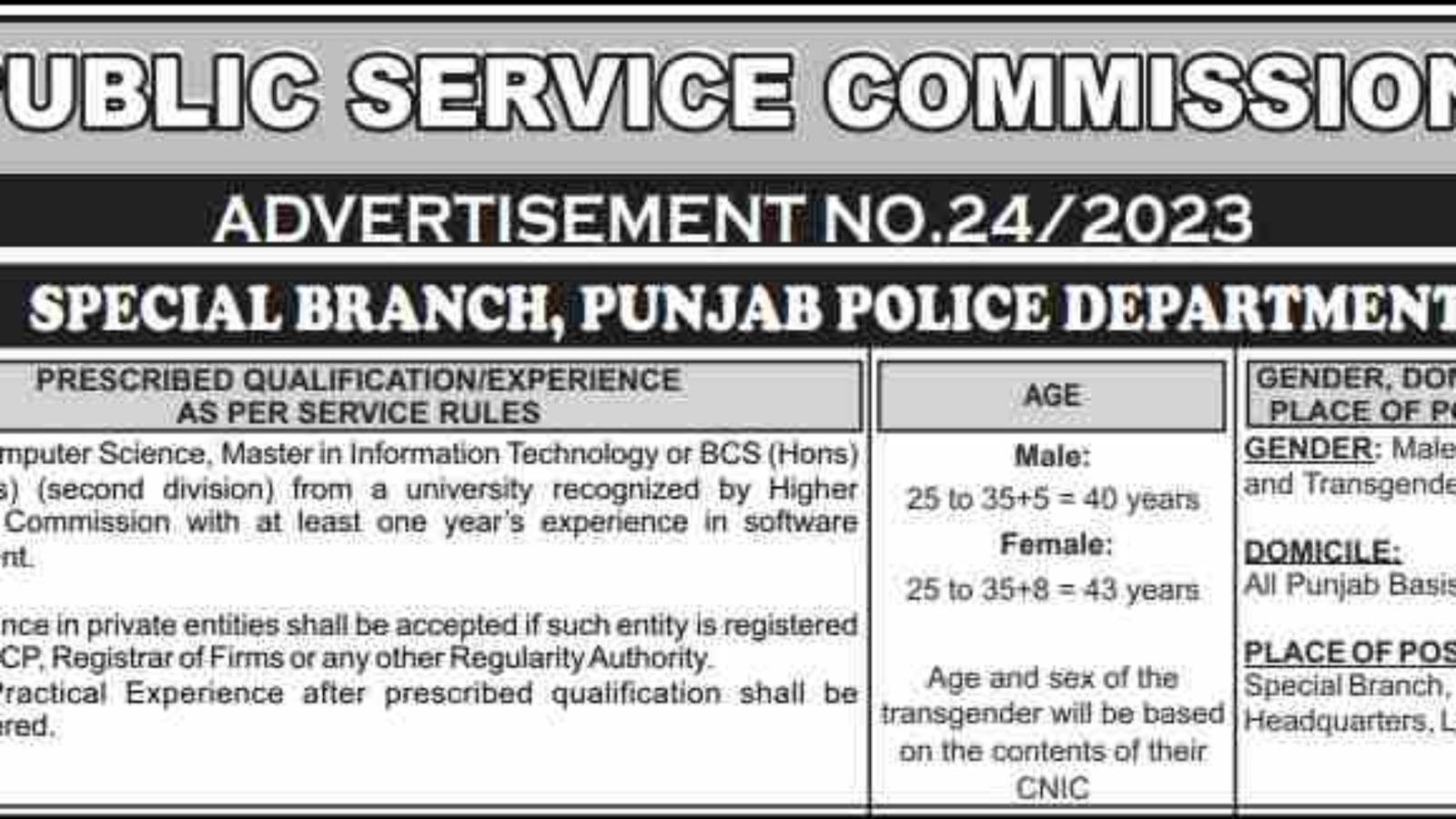 Punjab-Police-Jobs -Advertisement